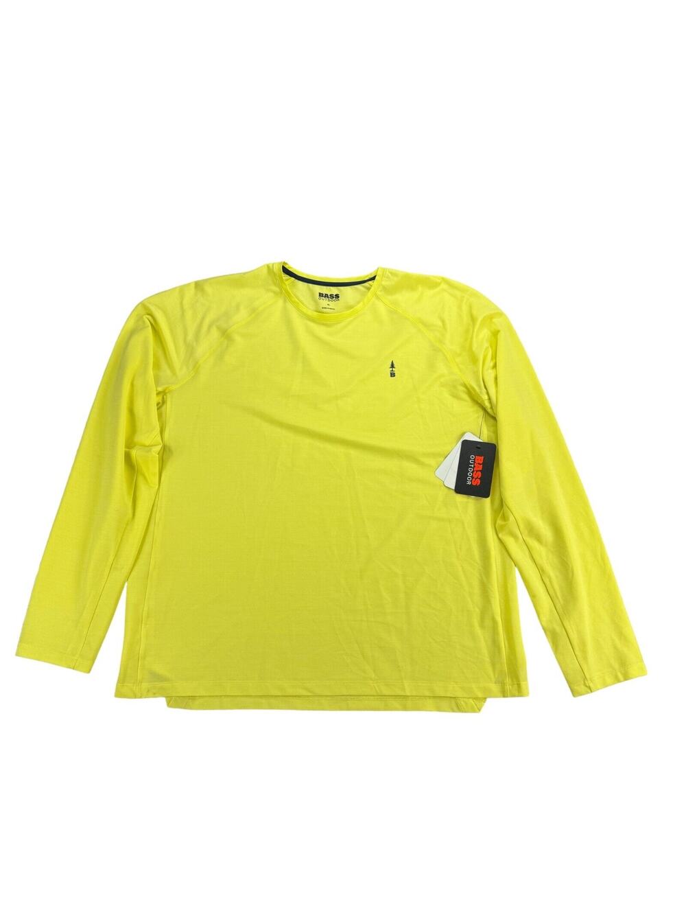 Bass Outdoor Mens Path Performance Long Sleeve Crewneck T-Shirt Yellow XL